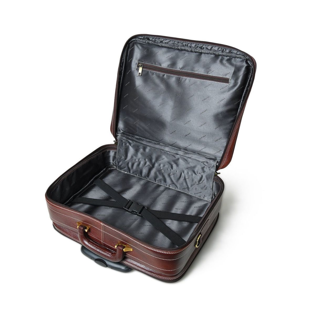 Wanderer Leather Trolly Suitcase Bag thumbnail 7