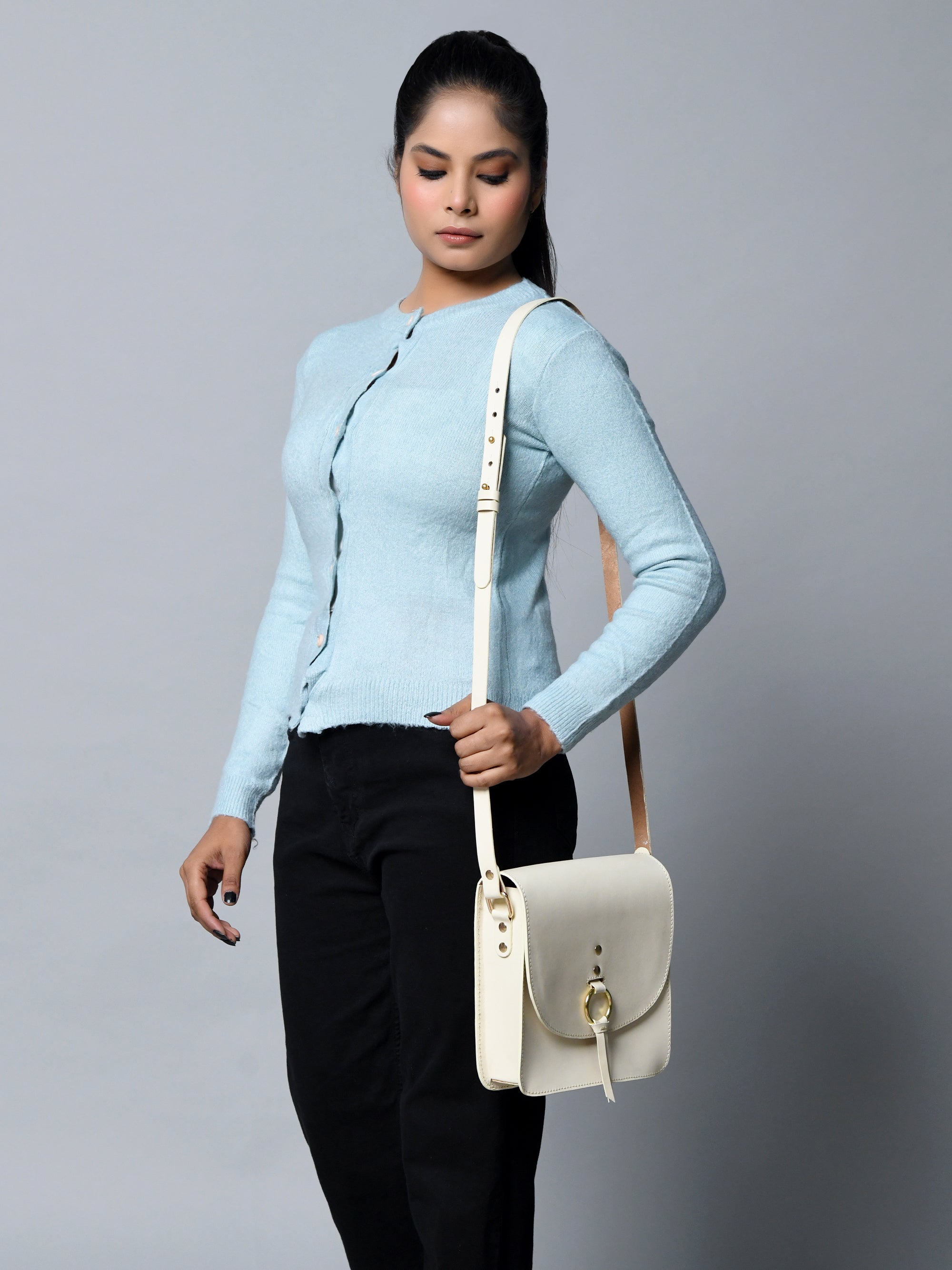 White Elegance Crossbody Sling Bag thumbnail 10