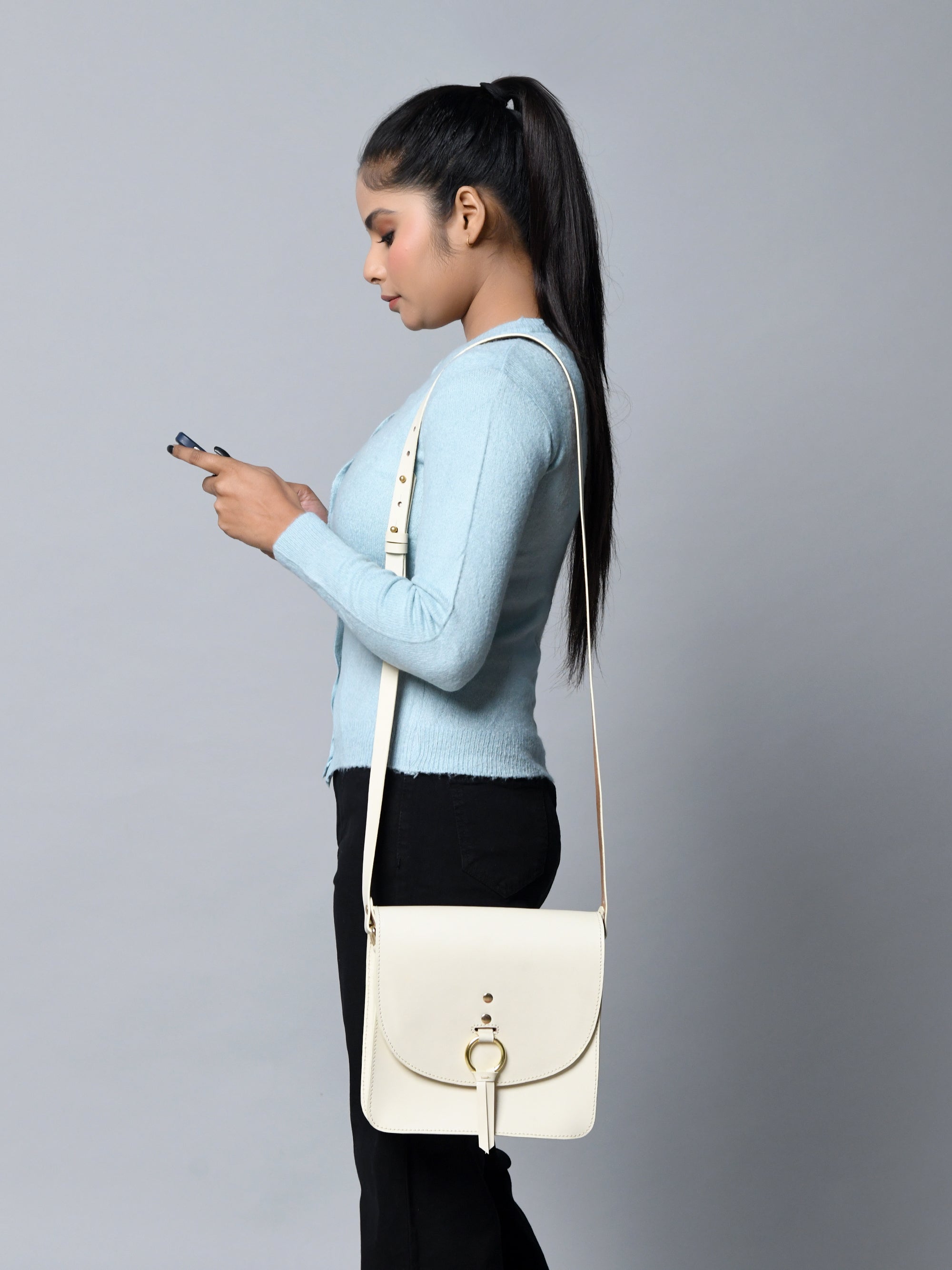 White Elegance Crossbody Sling Bag thumbnail 11