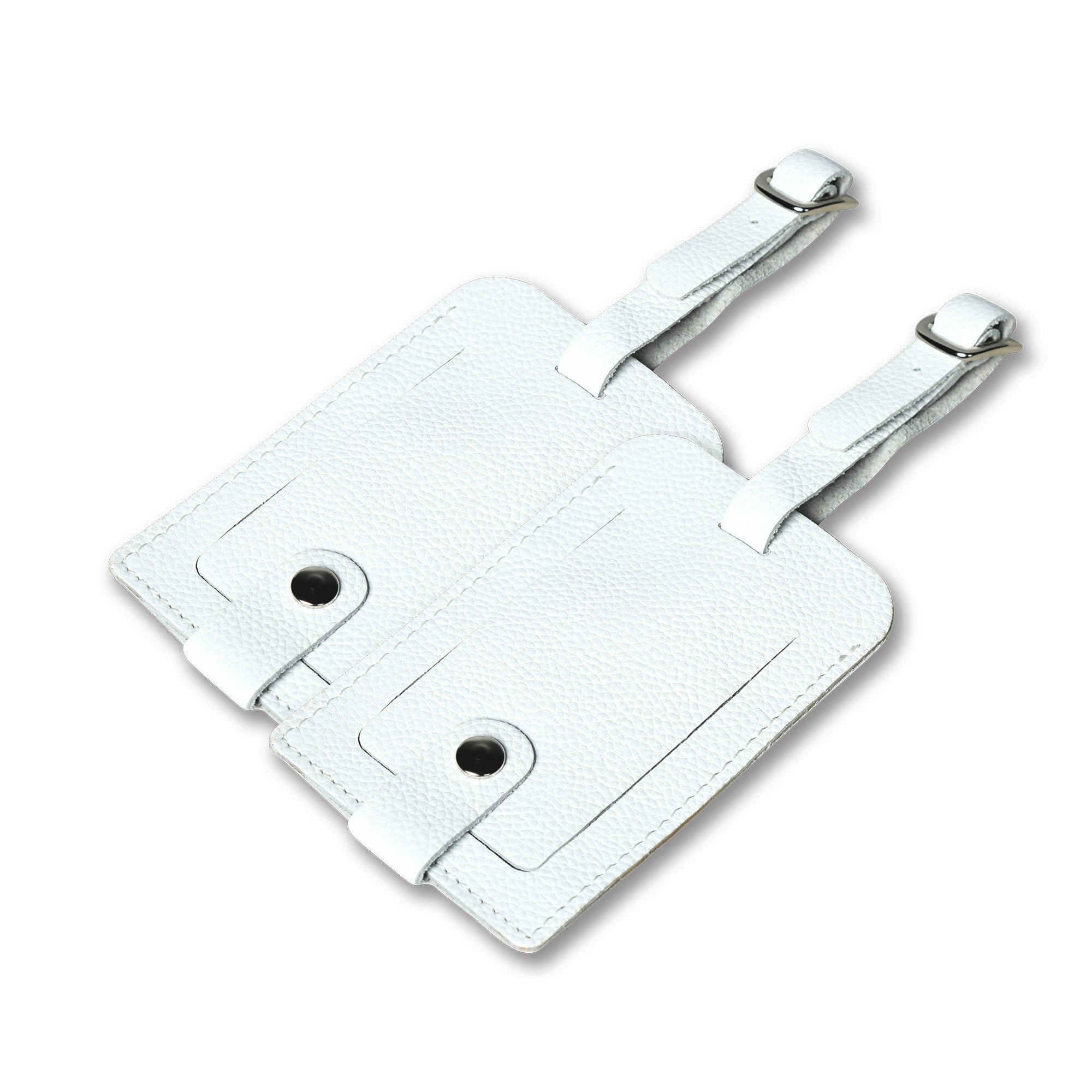 White Leather Luggage Tags Set thumbnail 4
