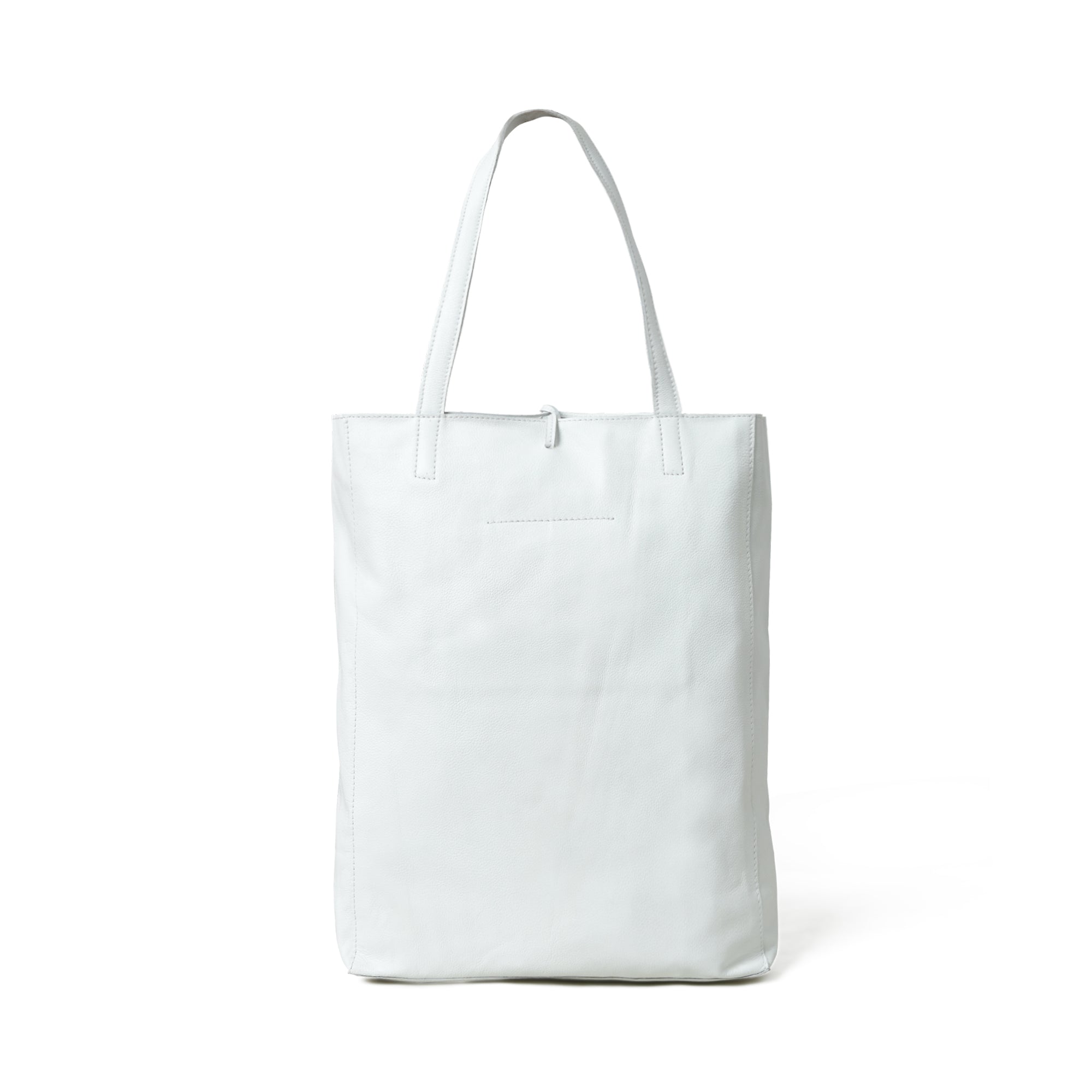 White Leather Shoulder Tote Bag thumbnail 10