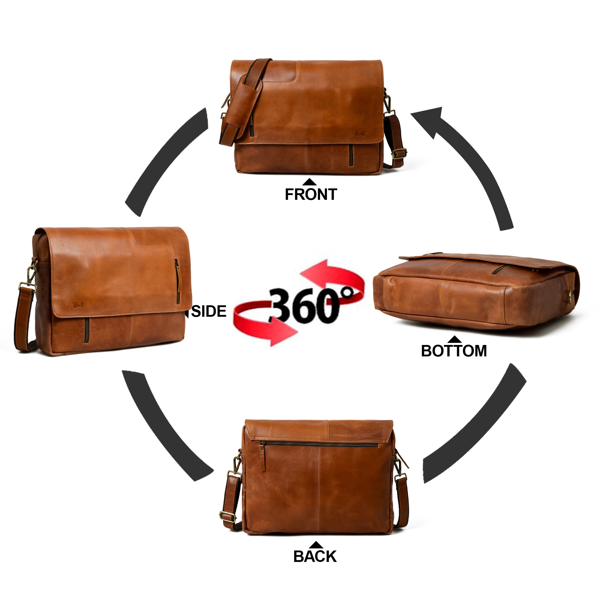 Wilson Tan Leather Crossbody Bag thumbnail 7