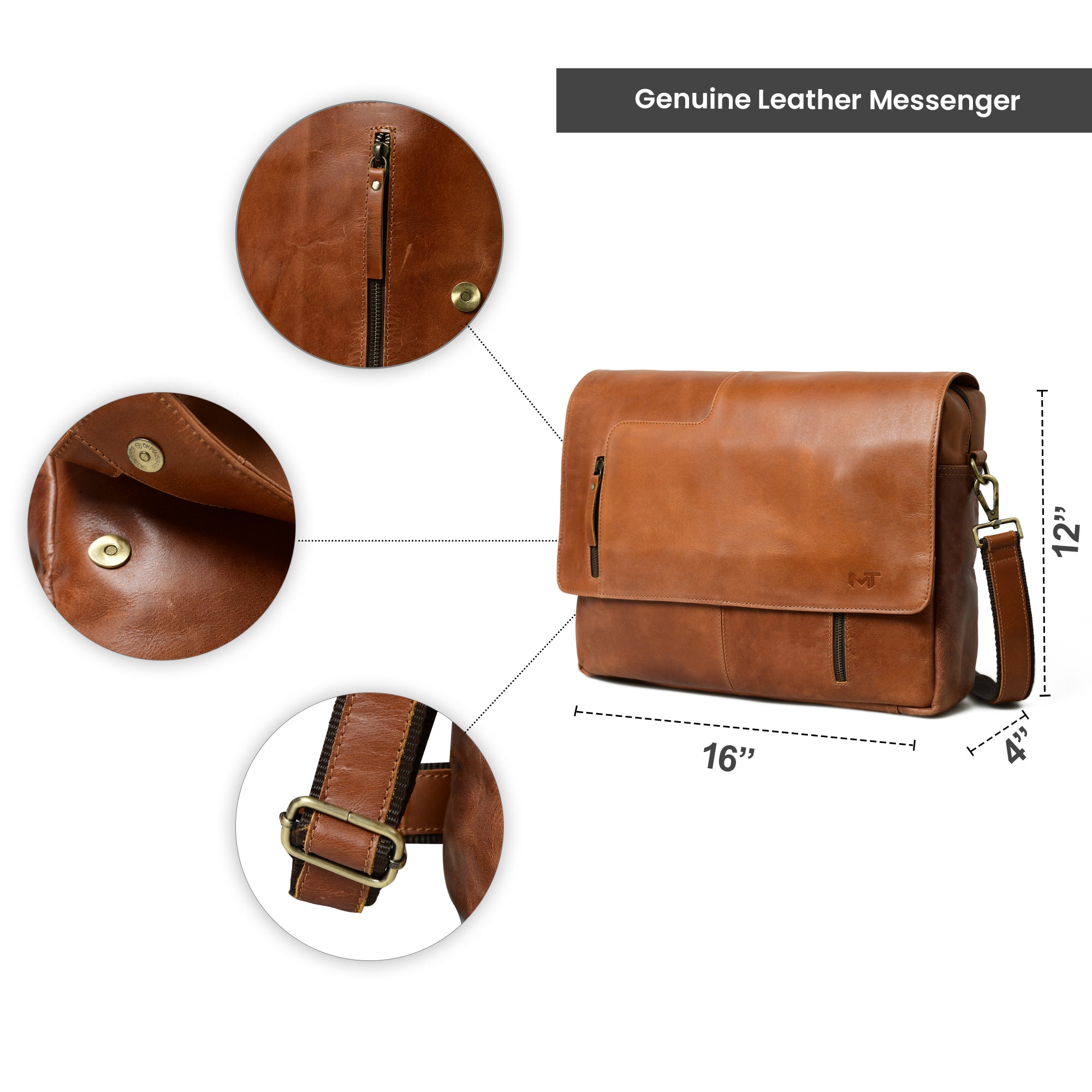 Wilson Tan Leather Crossbody Bag thumbnail 9