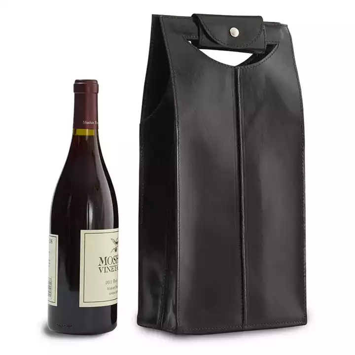Two Wine Carrier. Leather Wine Tote. Wine Holder. Engraved Wine Tote. Leather bottle holder