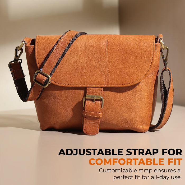 Women’S Mini Tan Satchel Purse thumbnail 5
