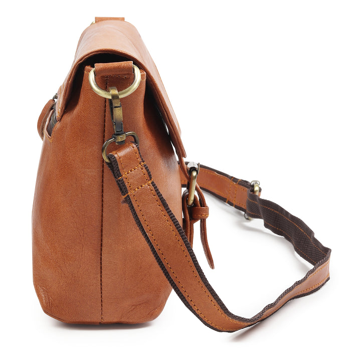 Women’S Mini Tan Satchel Purse thumbnail 9