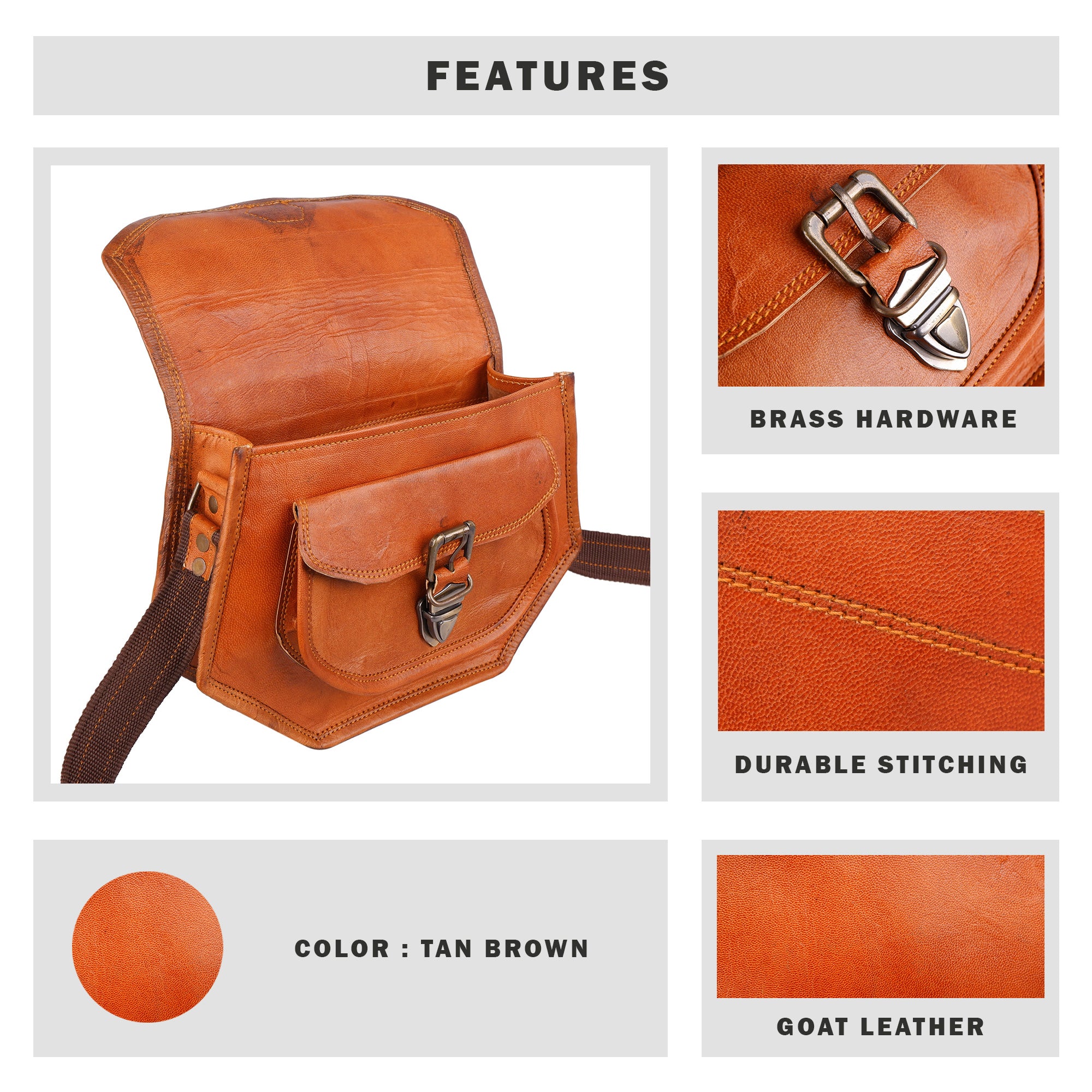 Women's Brown Real Leather Purse thumbnail 11