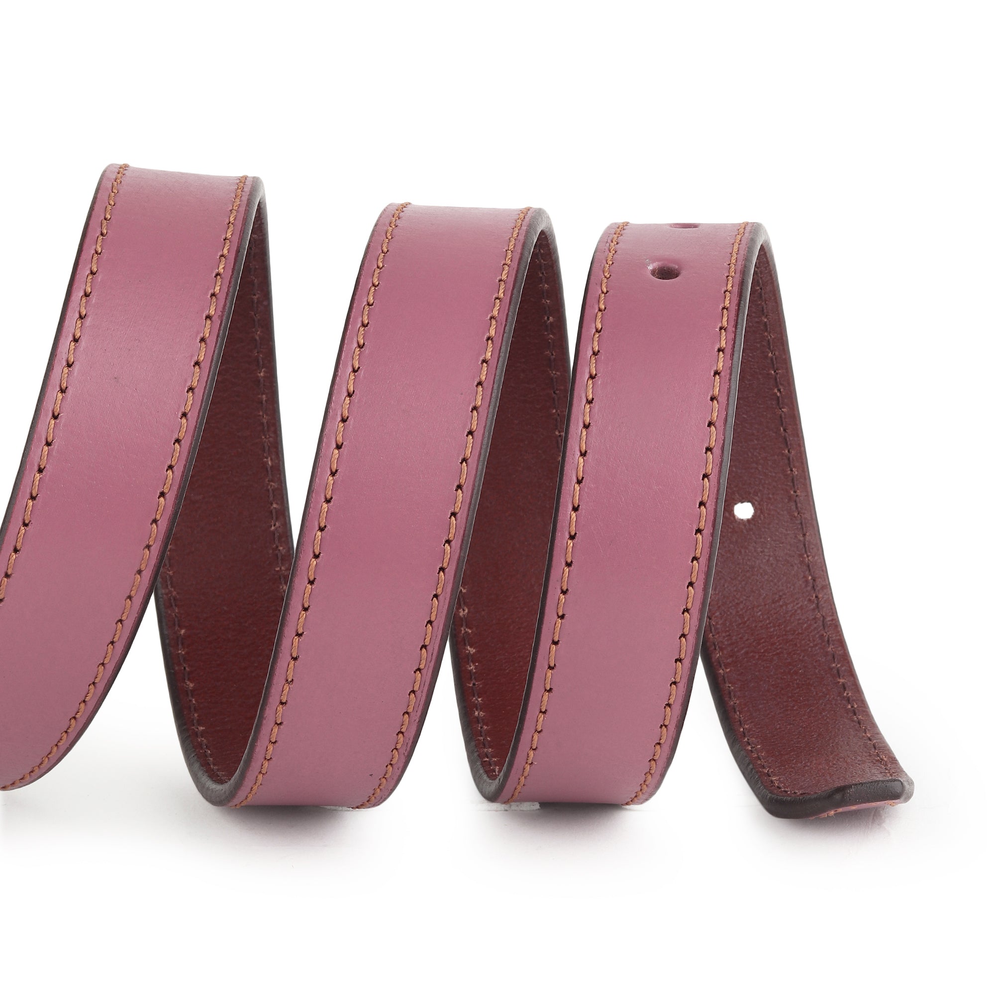 Women's Slim Leather Belt - Viola Purple thumbnail 16