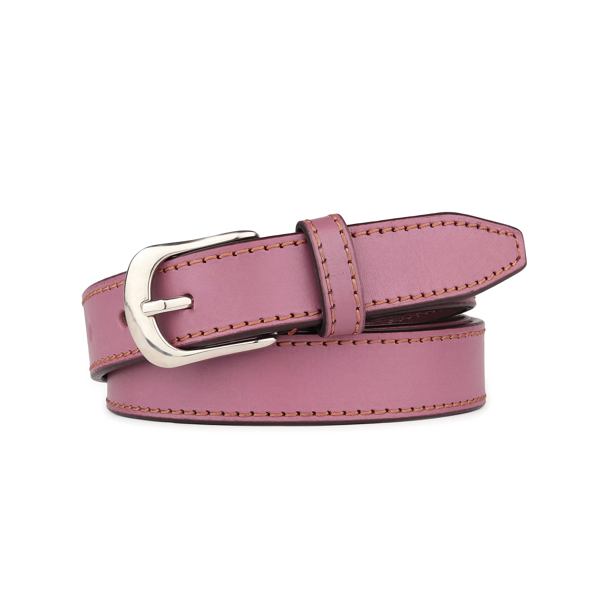 Women's Slim Leather Belt - Viola Purple thumbnail 31