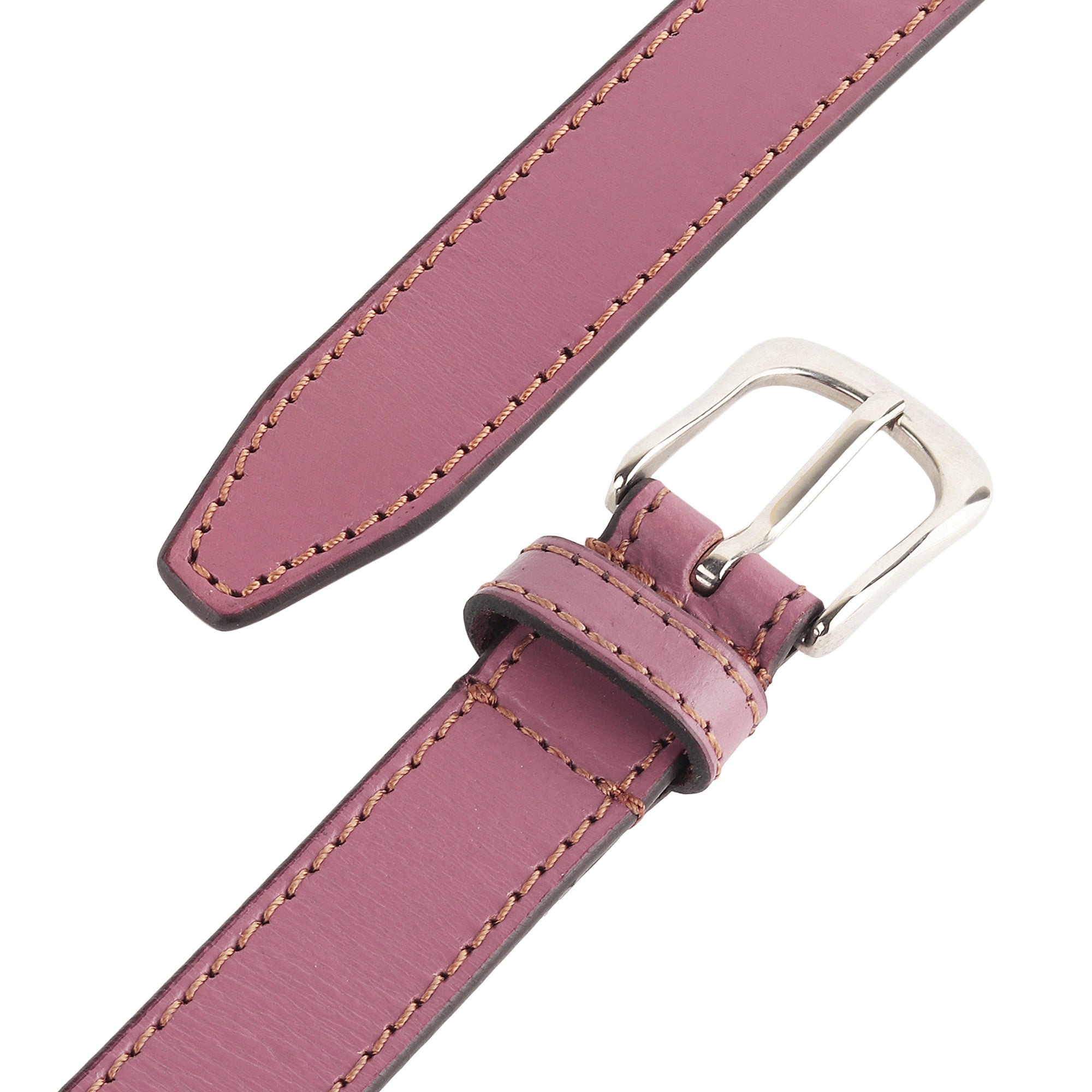 Women's Slim Leather Belt - Viola Purple thumbnail 50