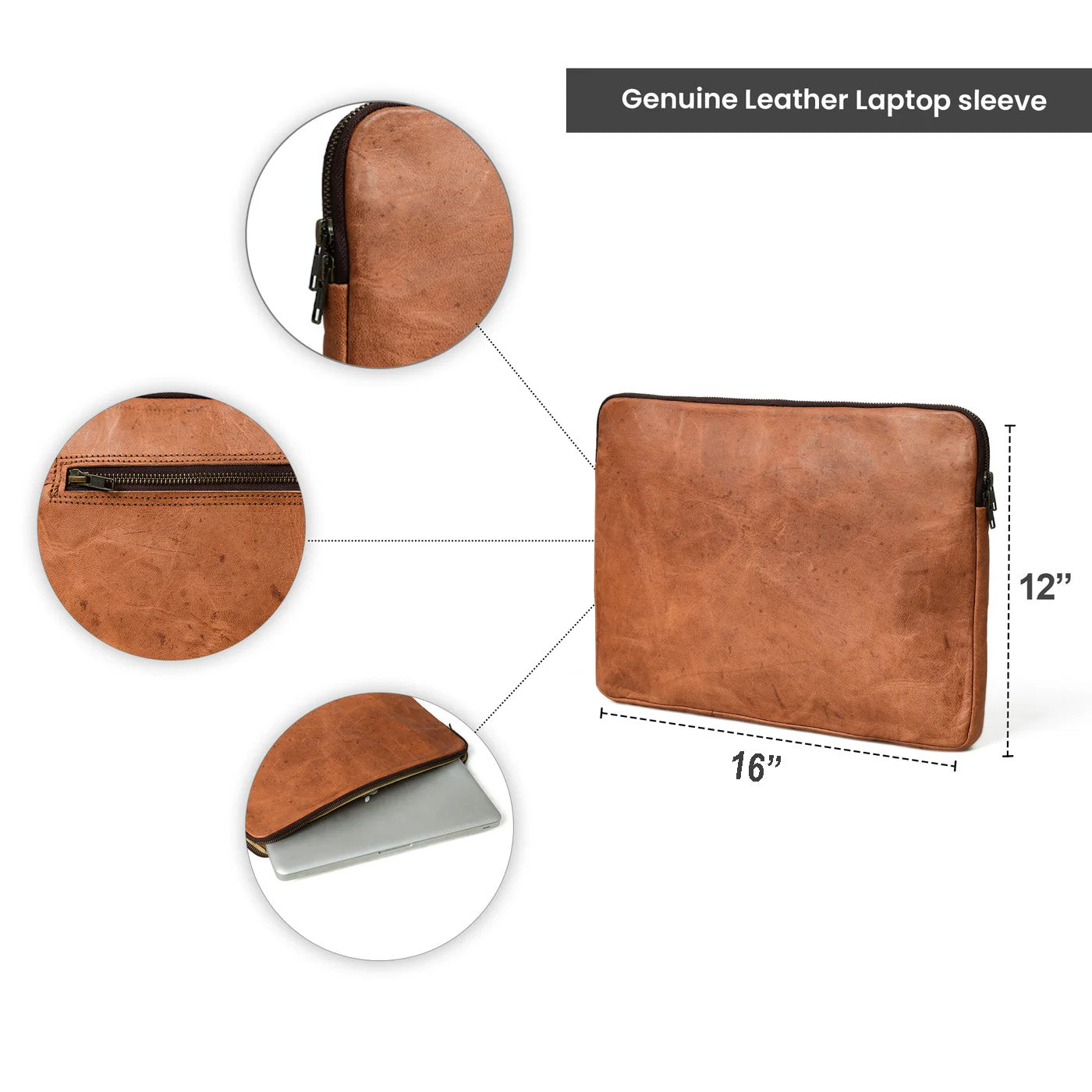 Zento Laptop Sleeve - Tan Brown thumbnail 26
