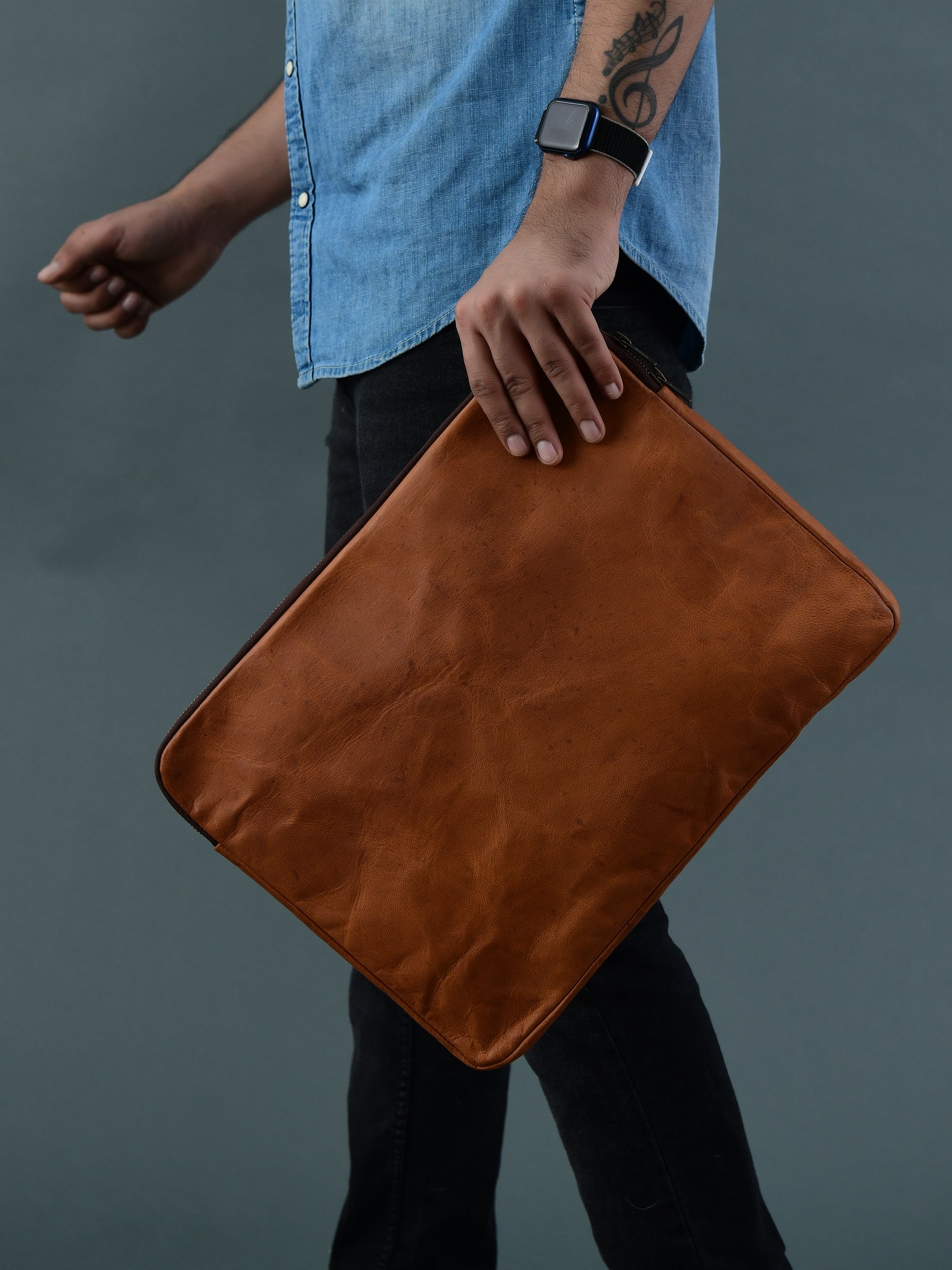 Zento Laptop Sleeve - Tan Brown thumbnail 4