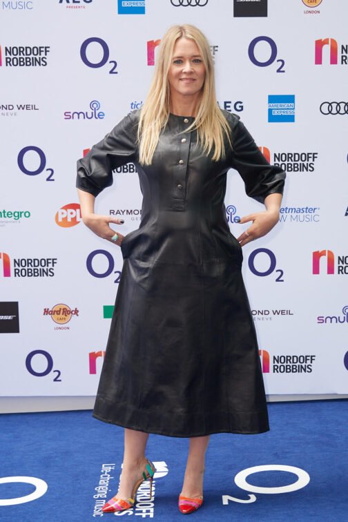 Edith Bowman at Nordoff Robbins Silver Clef Awards - Leather Dress