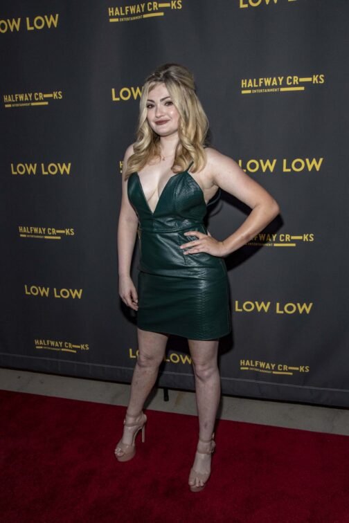 Alexis Raich attends Low Low film premiere - Leather Dress - Image 3