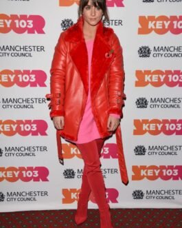 Brooke Vincent at Manchester Xmas Switch On – Leather Jacket