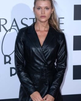 Chloe Lecareux at Kerastase party – Leather Dress