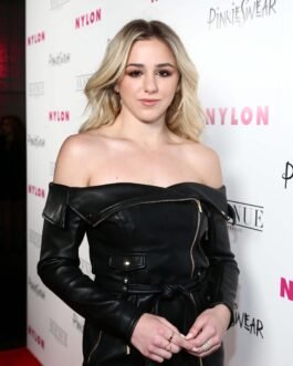 Chloe Lukasiak at NYLON Young Hollywood Party – Leather Dress