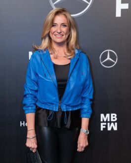 Dagmar Wohrl at Riani Modenschau – Leather Jacket