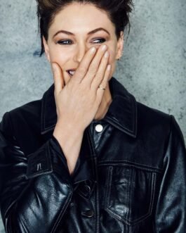 Emma Willis – Mark Hayman Photoshoot – Leather Jacket