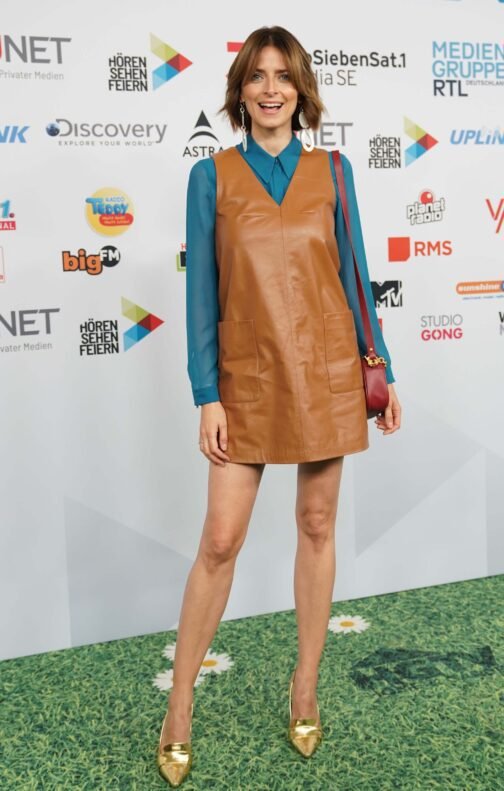 Eva Padberg at Vaunet Sommerfest - Leather Dress