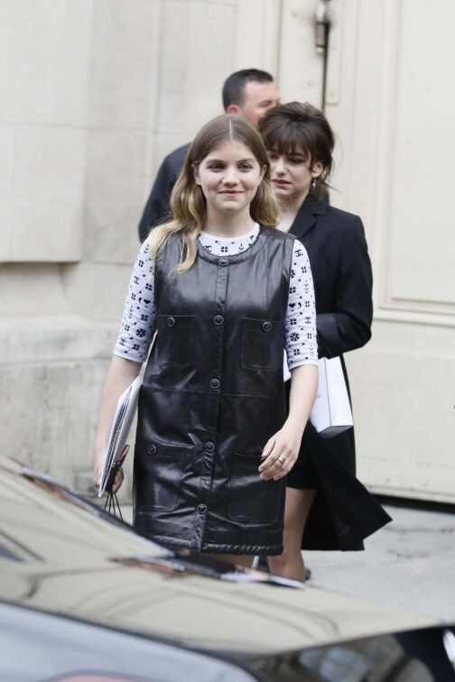 Galatea Bellugi at Chanel Cruise Collection 2020 - Leather Dress - Image 2