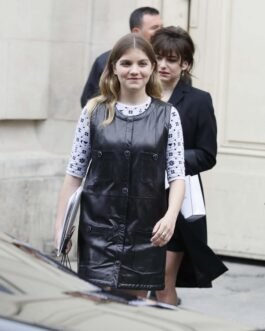 Galatea Bellugi at Chanel Cruise Collection 2020 – Leather Dress