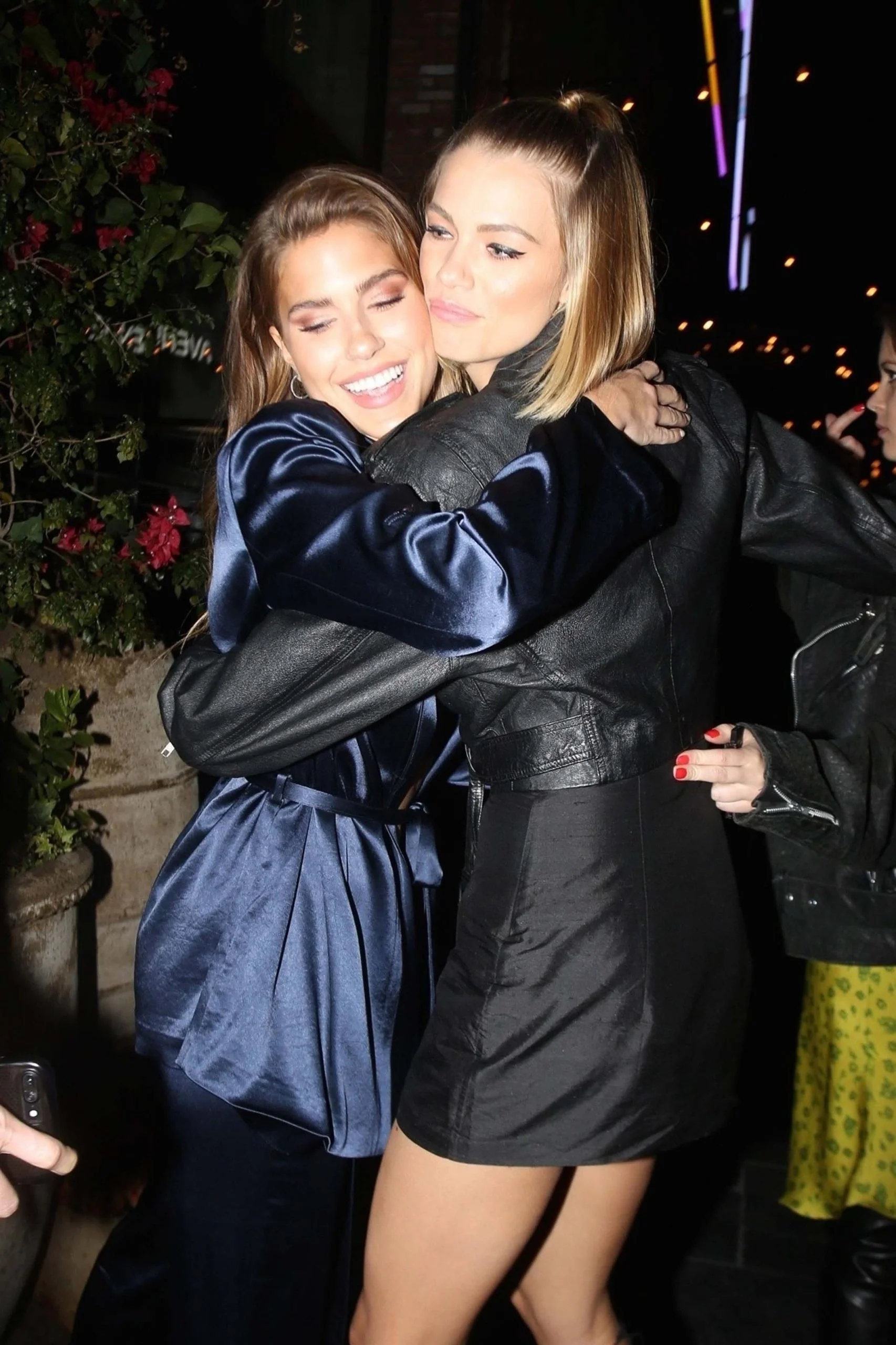 Hailey Clauson and Kara Del Toro arrive at TAO steakhouse - Leather Jacket - Image 5