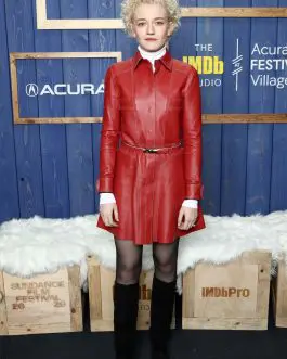 Julia Garner at the IMDb Studio - Leather Dress