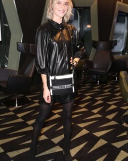 Kim Hnizdo at Taufe der MSC Grandiosa - Leather Dress