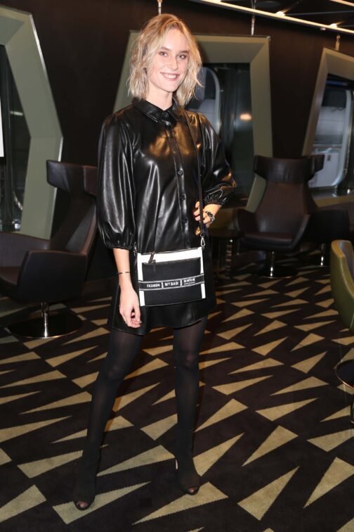 Kim Hnizdo at Taufe der MSC Grandiosa - Leather Dress