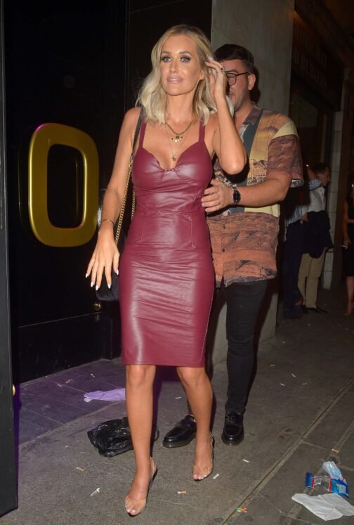 Laura Anderson at Wrap Party for Reality TV Show Celebs Go Dating - Leather Dress - Image 2