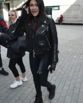 Madison Beer out and about in London - Leather Jacket