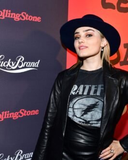 Meg Donnelly at Less Noise, More Music! Lucky Brand – Leather Jacket