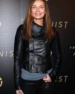 Paulina Porizkova at New York Premiere of TNT? The Alienist - Leather Jacket