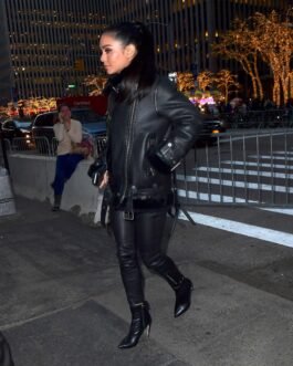 Vanessa Hudgens heading to the Tonight Show - Leather Jacket