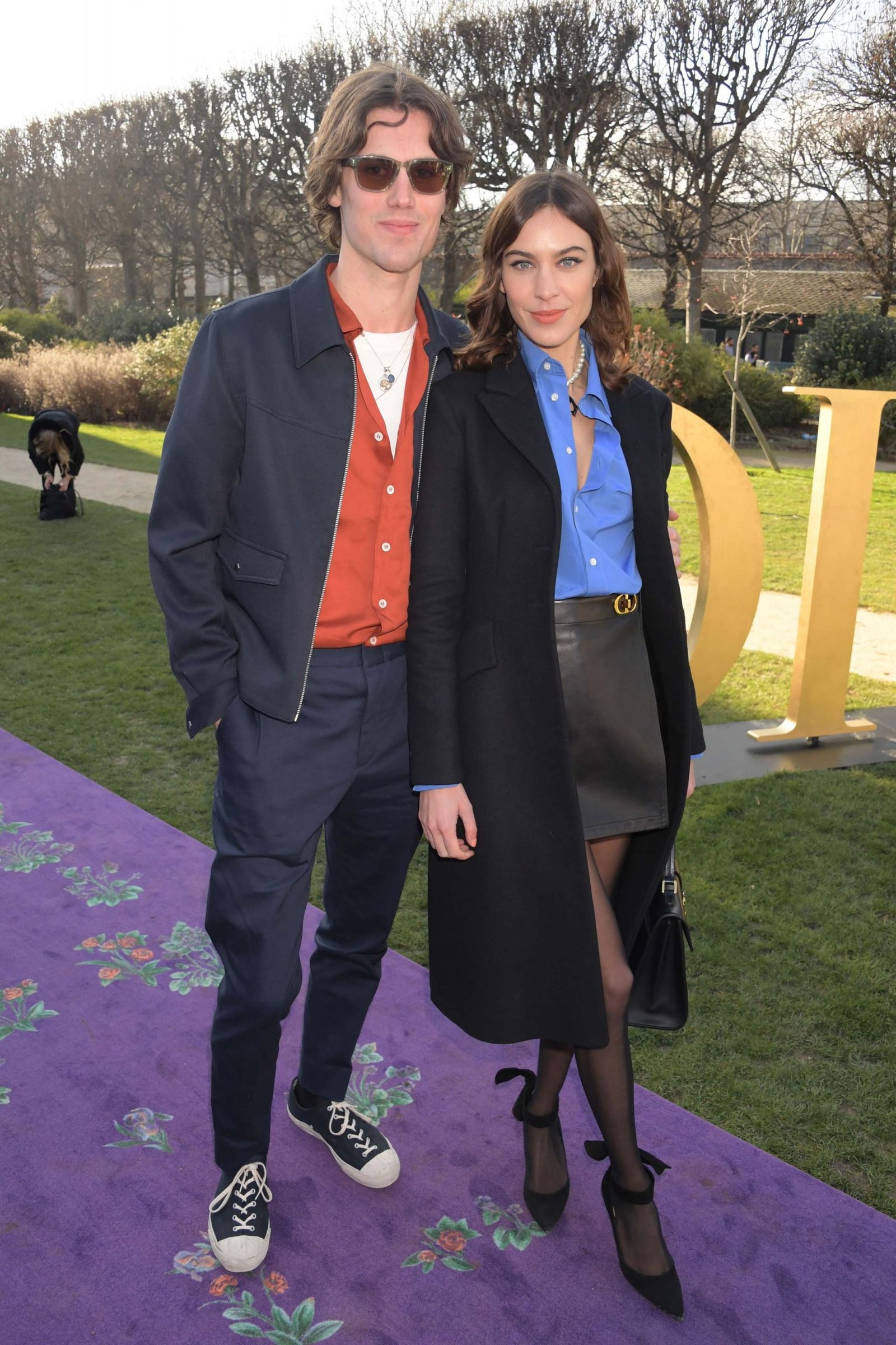 Alexa Chung attends Dior Haute Couture SS 2020 Show Paris – Leather Skirt