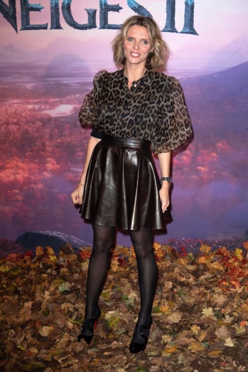 Sylvie Tellier attends The Frozen 2 Premiere - Leather Skirts