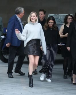 Laura Carmichael attends The One Show - Leather Skirts