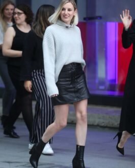 Laura Carmichael attends The One Show – Leather Skirt