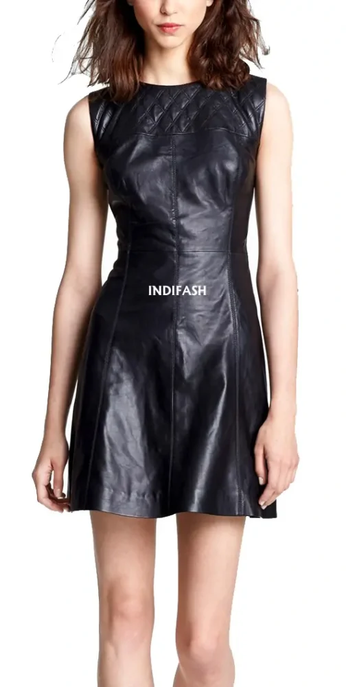 Womens Leather Dress - LD063