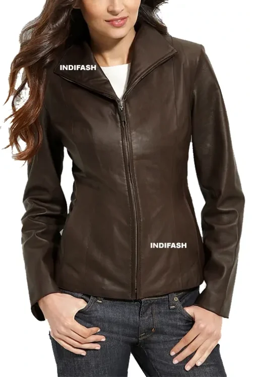 Womens Leather Jacket - LJF010