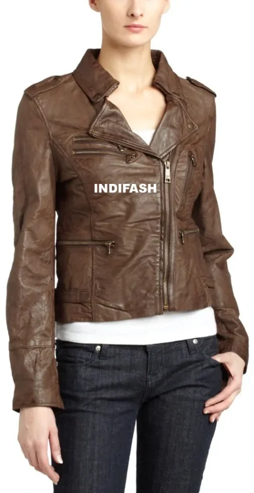 Womens Leather Jacket - LJF015