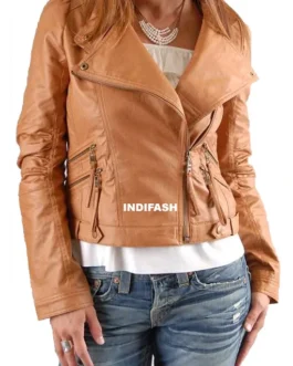 Womens Leather Jacket - LJF022
