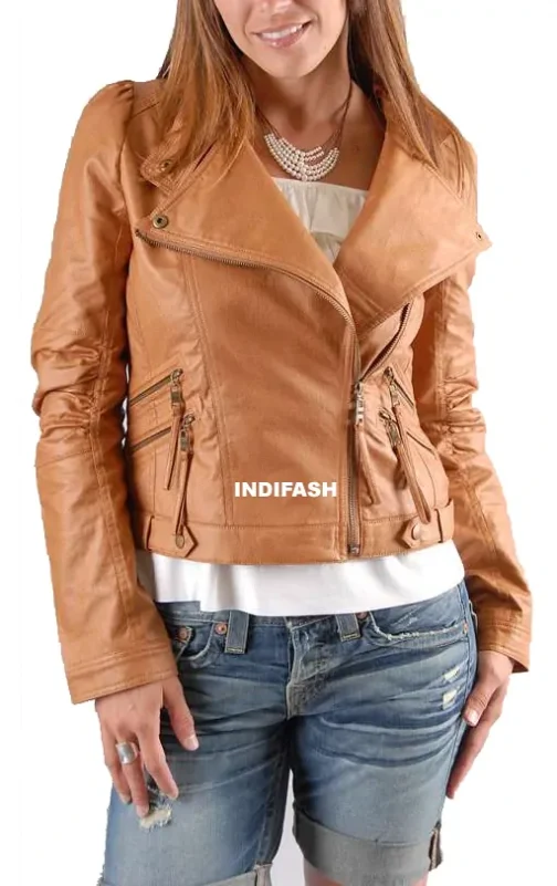 Womens Leather Jacket - LJF022