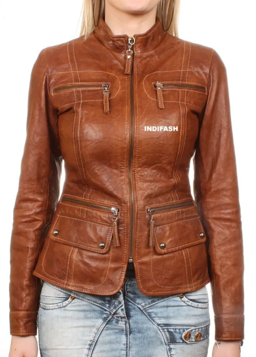 Womens Leather Jacket - LJF038