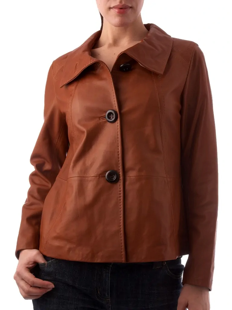 Womens Leather Jacket - LJF044