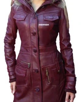 Womens Leather Jacket - LJF047