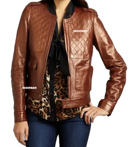 Womens Leather Jacket - LJF007