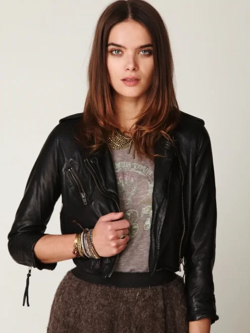 Womens Leather Jacket - LJF080