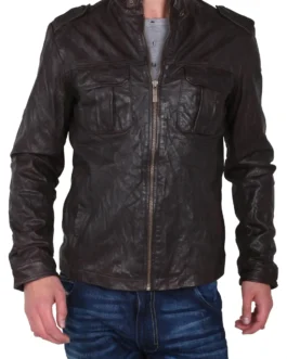 Mens Leather Jacket - LJM062